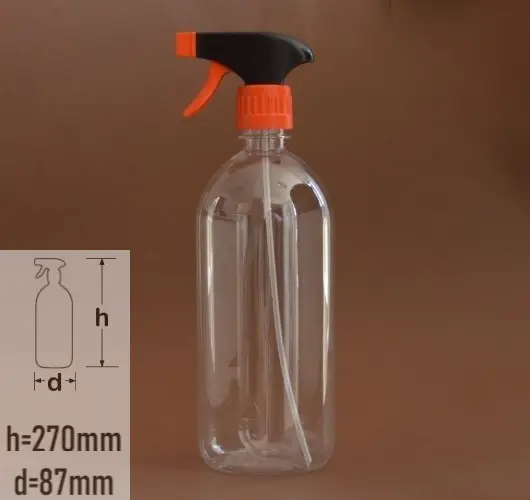 sticle PET 1 litru capac trigger-sprayer rosu